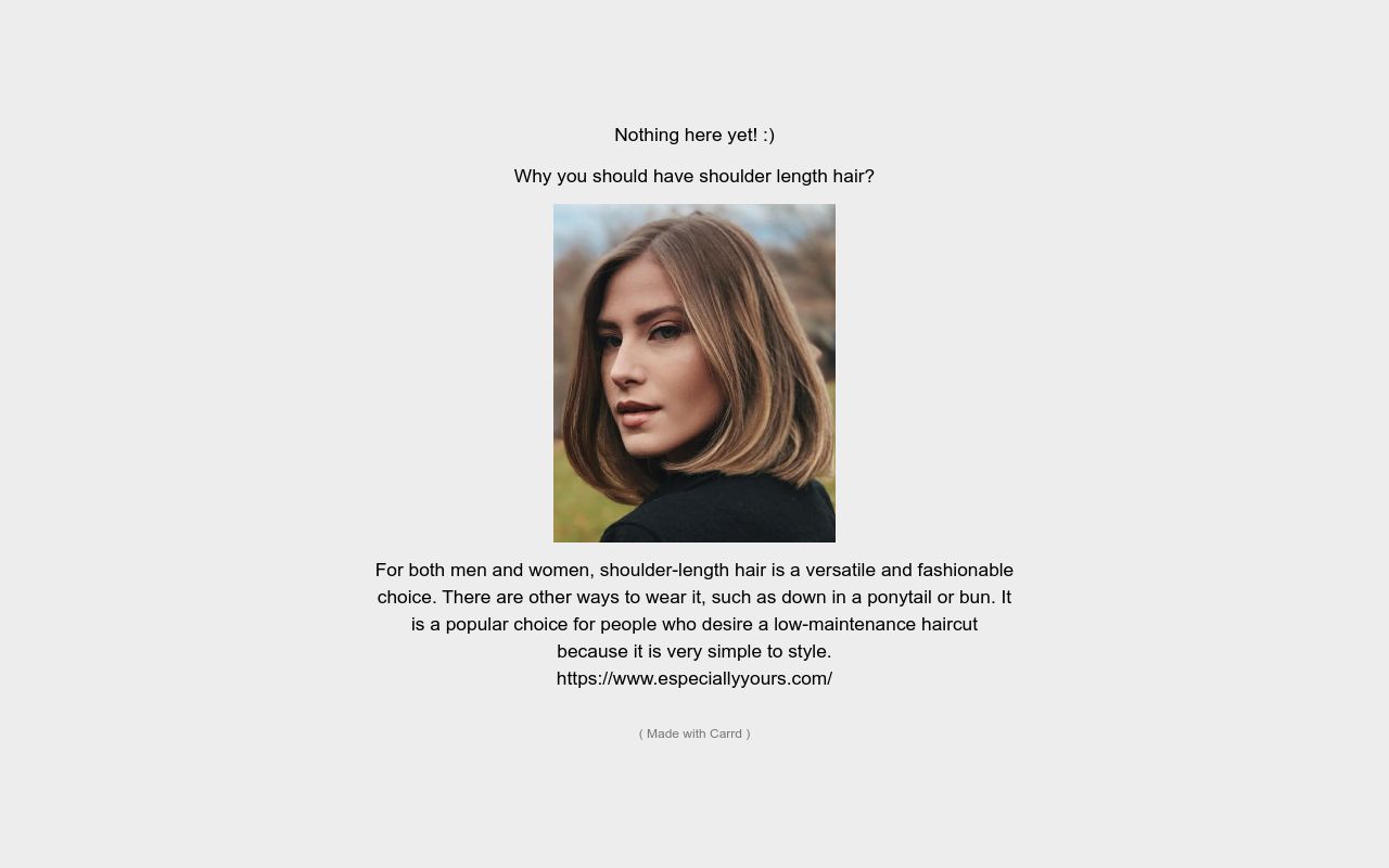 Carrd profile picture for @hairdresser